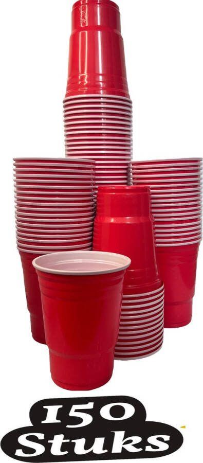 Beer pong league Beerpong bekers 150 stuks Bierpong American cups 550 ml red cups