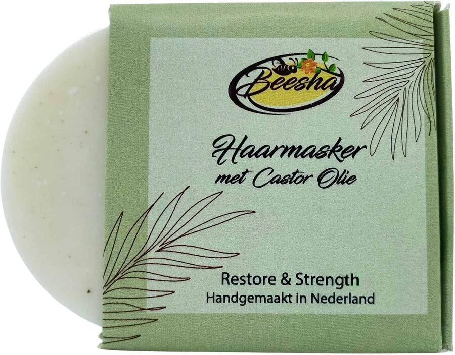 Beesha Haarmasker Restore & Strength 100% Plasticvrije en Natuurlijke Verzorging Vegan Sulfaatvrij en Parabeenvrij CG Proof
