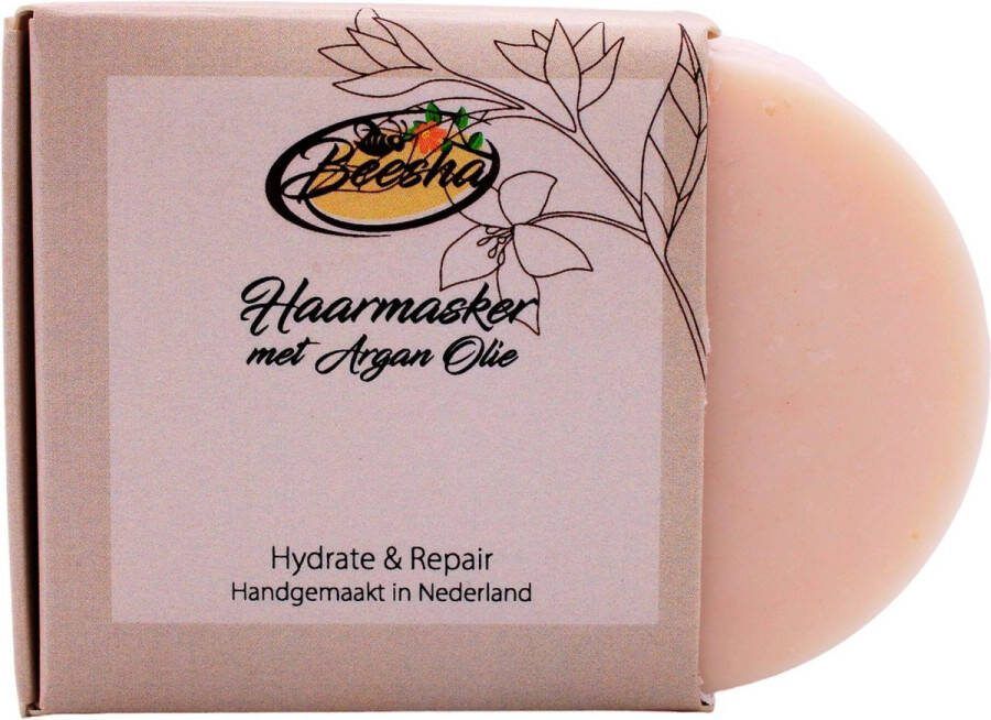 Beesha Haarmasker Hydrate & Repair 100% Plasticvrije en Natuurlijke Verzorging Vegan Sulfaatvrij en Parabeenvrij CG Proof