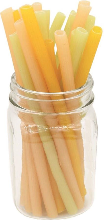 Beewise Duurzame en Eetbare Pasta Rietjes Made in Italy Veganistisch Don't Get Soggy Like Paper Straws Gluten-Free & Organic Pasta Straws Party Straws Disposable Zero Waste Large Box 360 Straws