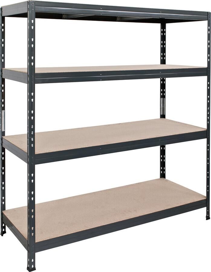 BEGRA SELECT Stellingkast zwart 180x180x60cm (HxBxD) opbergrek stelling metaal 1 stuk
