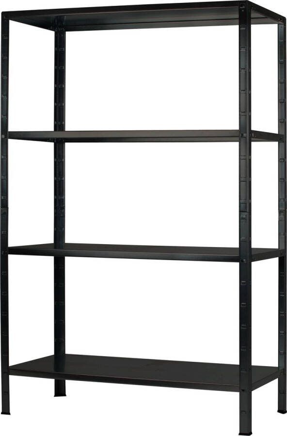 BEGRA SELECT Stellingkast zwart 180x120x40cm (HxBxD) opbergrek stelling metaal 1 stuk