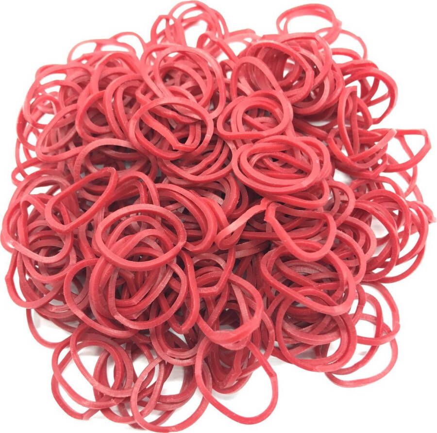 Behave 600 Loom Bands met 2 weefhaken en S-clips rood