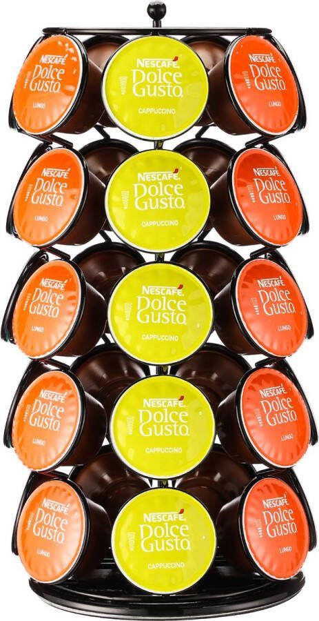 Behave Capsulehouder 360° Draaibaar Cuphouder Zwart Geschikt voor 35 Dolce Gusto capsules
