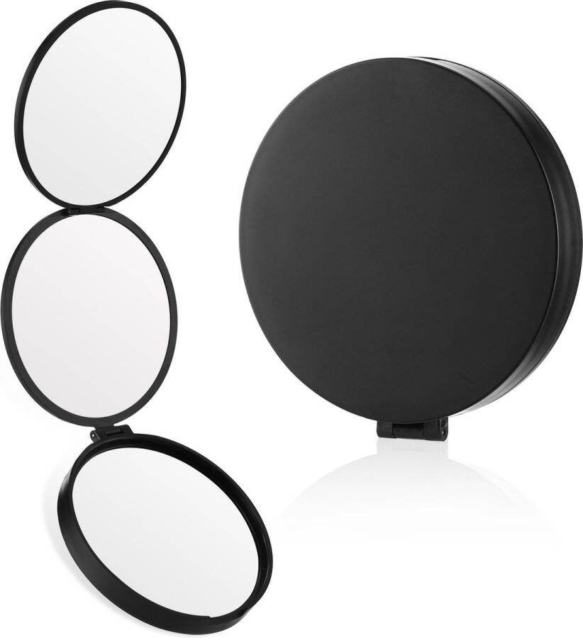 Behave Make Up spiegel Zakspiegel Reisspiegel 1x 2x 3x Vergrotend Zwart