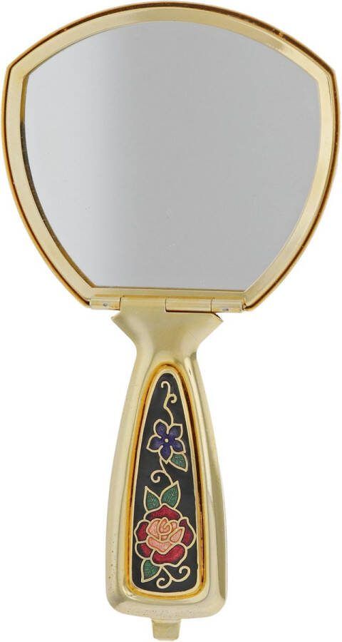 Behave Spiegeltje Handspiegel Make-up spiegel Mini zakspiegel – Reisspiegel – Compact Zwart
