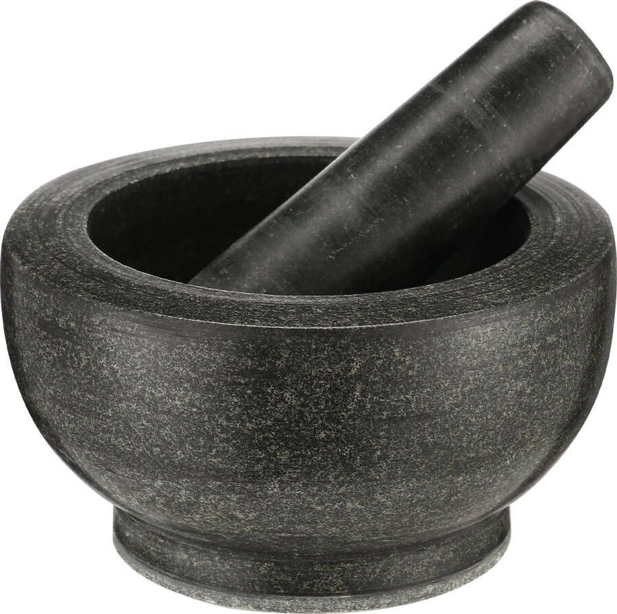 Behave Vijzel met Stamper Graniet Kruidenstamper Kruidenvermaler Ø 16 cm