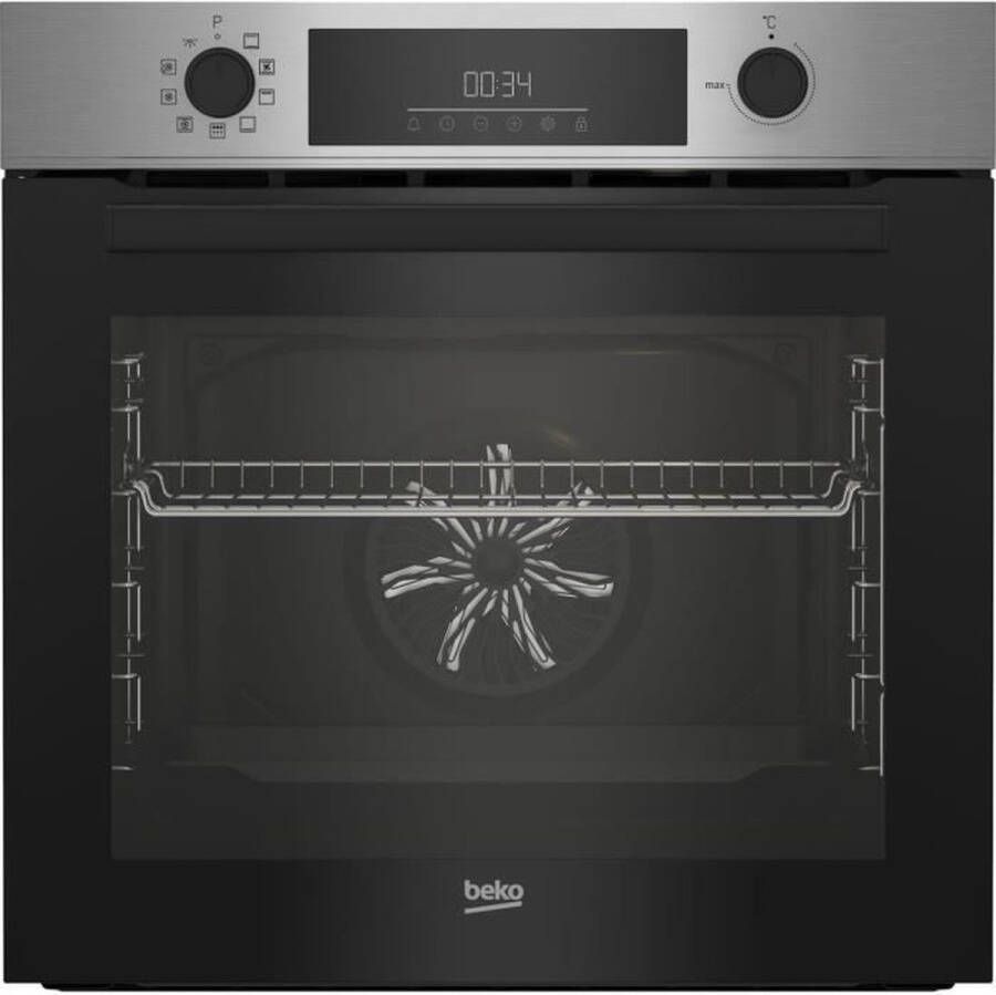 Beko Ingebouwde Pyrolyse Oven met geforceerde warmte BBIM11300XMP Roestvrij staal Koude deur 72L 59 4 cm