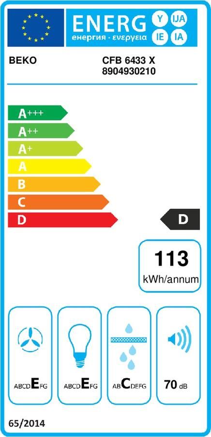 Beko Dampkap Cfb6433X | Onderbouwdampkappen | Keuken&Koken Dampkappen | CFB 6433 X - Foto 2
