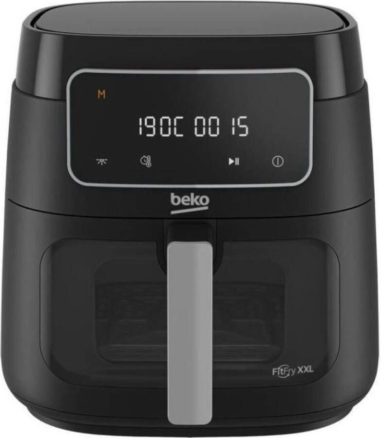 Beko BV Multifunctionele heteluchtfriteuse BEKO FRL3374B 1900 W 7 6 L voor 2 kg friet LCD touchscreen Zwart