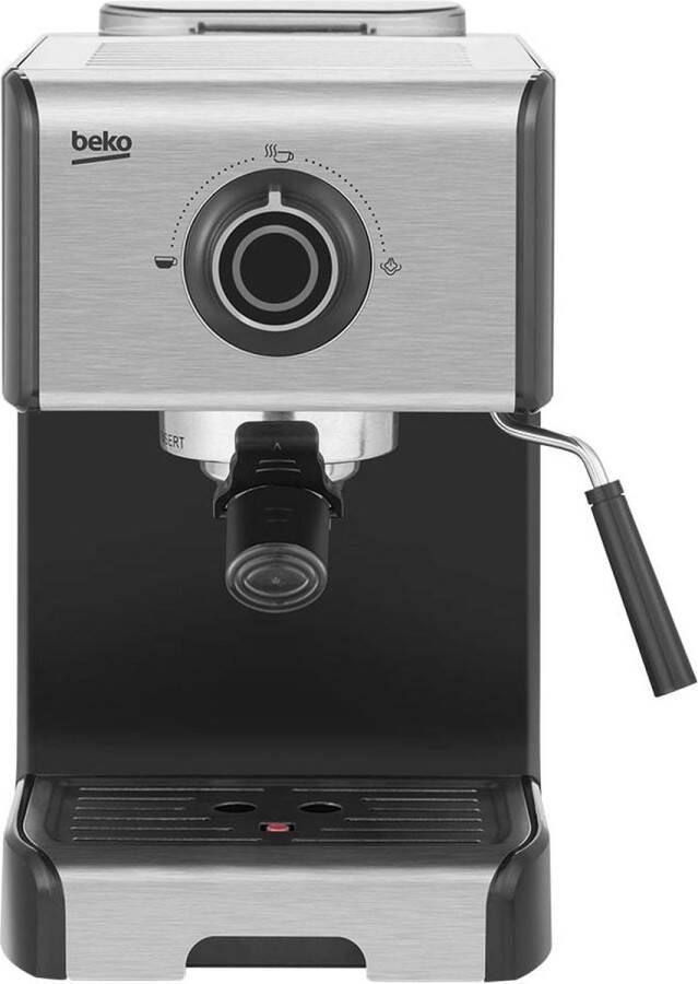 Beko CEP5152B Classic Expresso Machine 1200W 1 2L Tank 360 ° Verstelbaar stoommondstuk 15 bar zwart en roestvrij staal