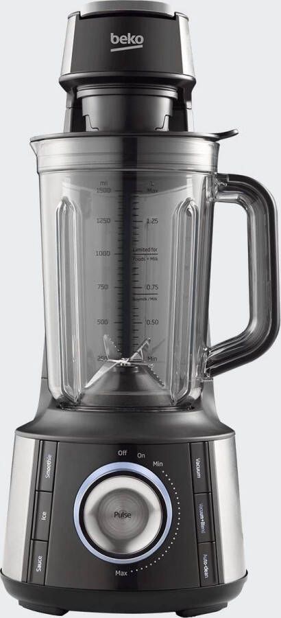 Beko TBV8104BX blender 1 5 l Blender voor op aanrecht Zwart Zilver Transparant 1000 W