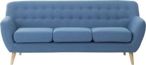 Beliani 3-Zits bank Motala blauw Stof