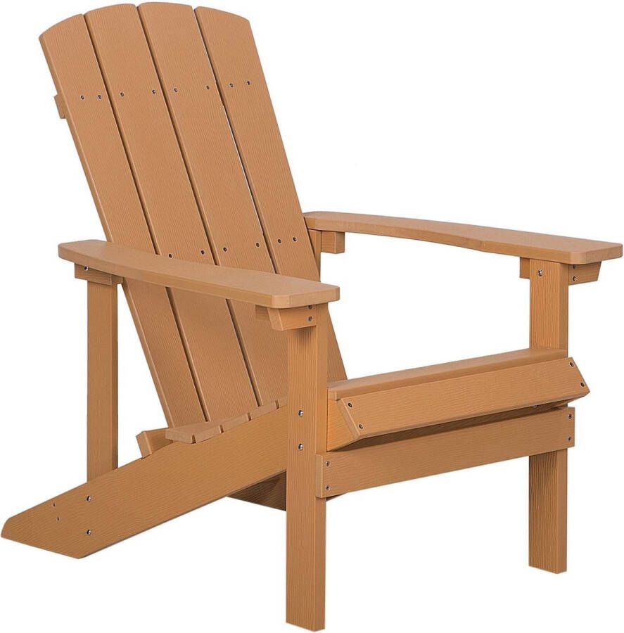 Beliani ADIRONDACK Garden Chair Lichte houtkleur Kunsthout