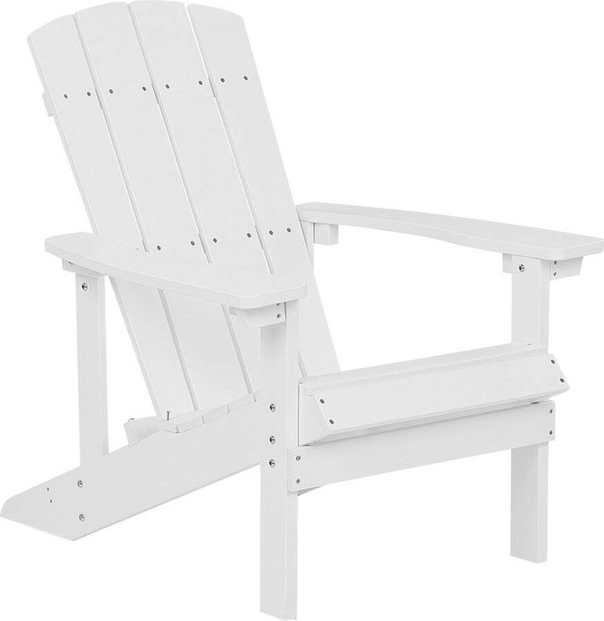 Beliani ADIRONDACK Tuinstoel Wit Kunsthout