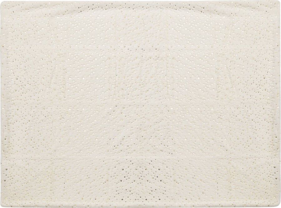 Beliani ALAZEYA Plaid Beige 130 x 180 cm Polyester