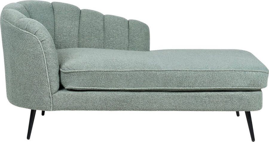 Beliani ALLIER Chaise longue Groen Linkerzijde Bouclé