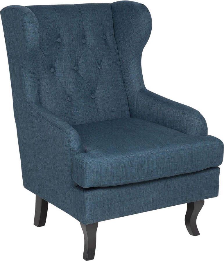 Beliani ALTA Chesterfield fauteuil Blauw Polyester