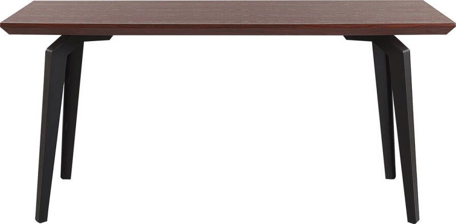 Beliani AMARES Eettafel Donkere houtkleur 90 x 160 cm MDF