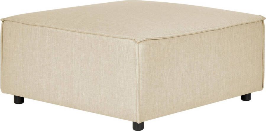 Beliani APRICA Ottomaan Beige Linnen