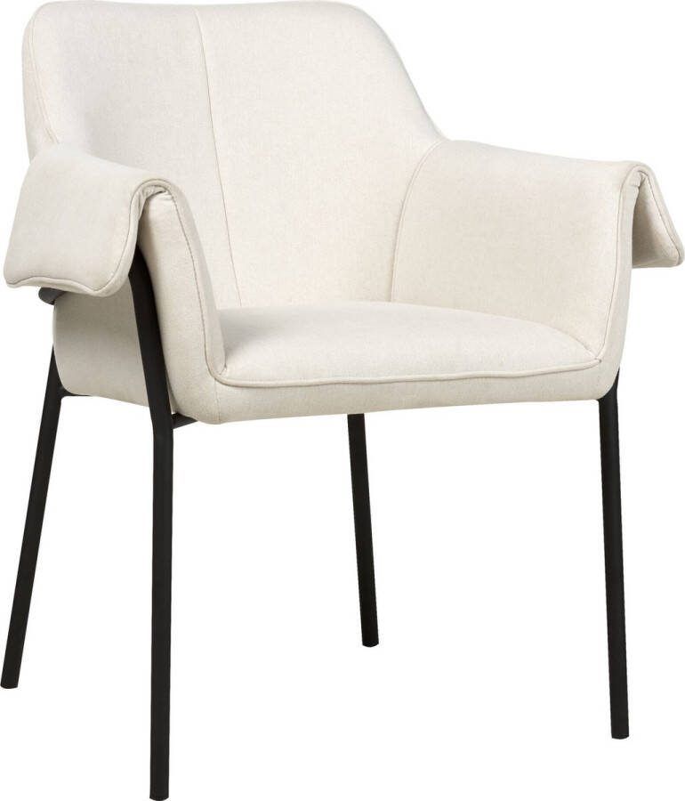 Beliani ARLA Fauteuil Crème Polyester