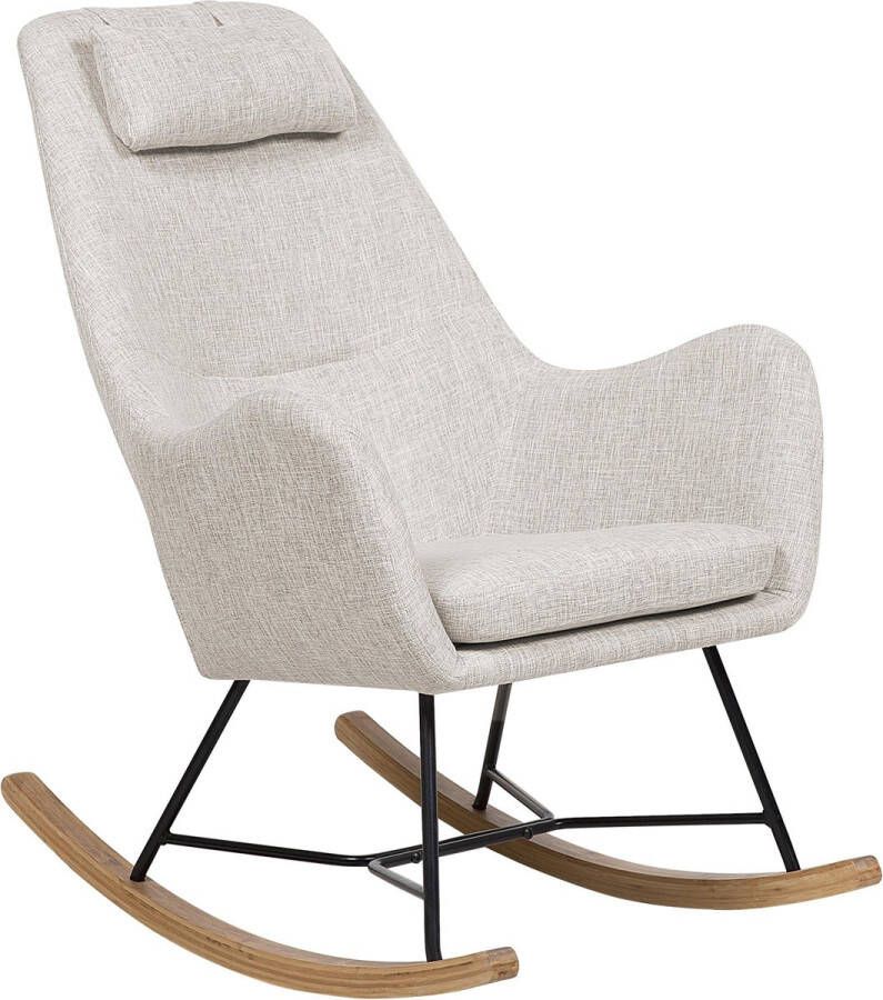 Beliani ARRIE Schommelfauteuil-Beige-Polyester