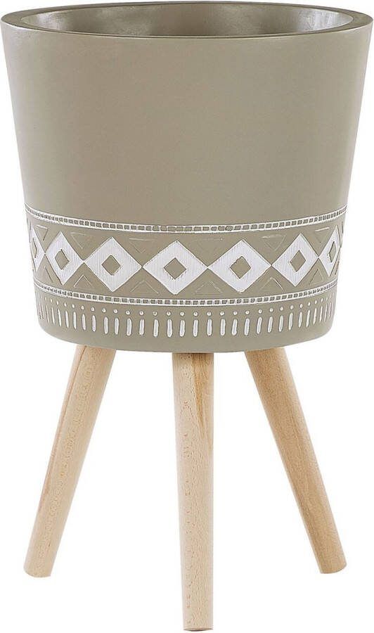Beliani Arta Plantenbak Voor Buiten-beige-magnesiumoxide