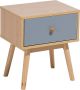 Beliani ARVADA Bedside Table Grijs Spaanplaat - Thumbnail 1