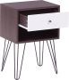 Beliani ARVIN Bedside Table Donkere houtkleur MDF - Thumbnail 1