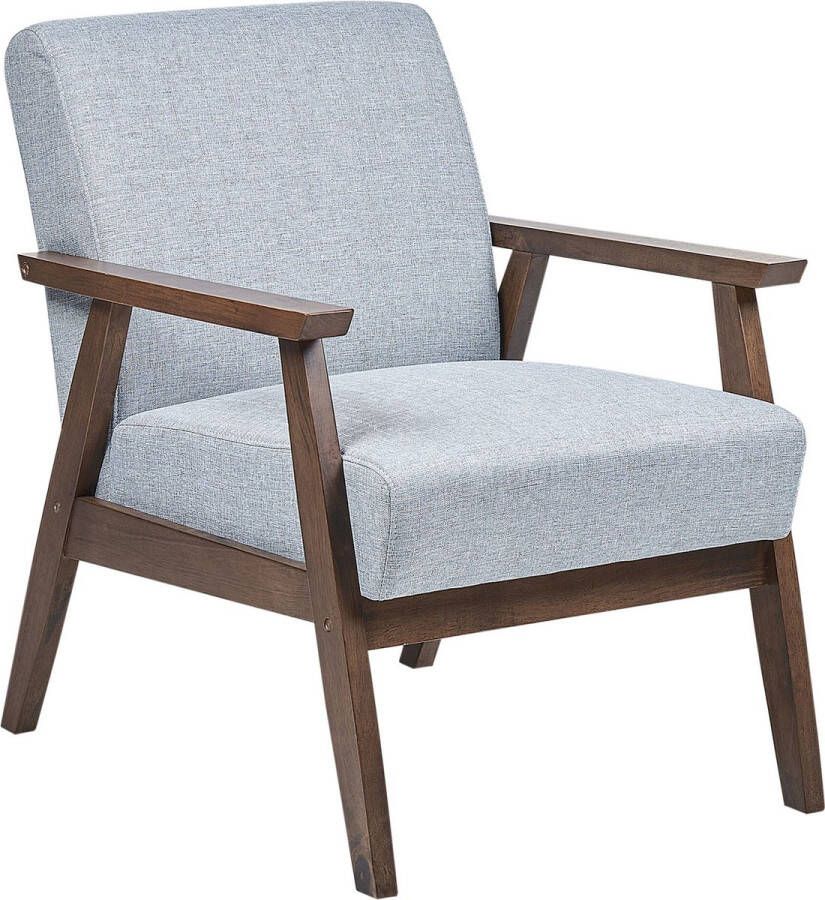 Beliani ASNES Fauteuil Lichtgrijs Polyester
