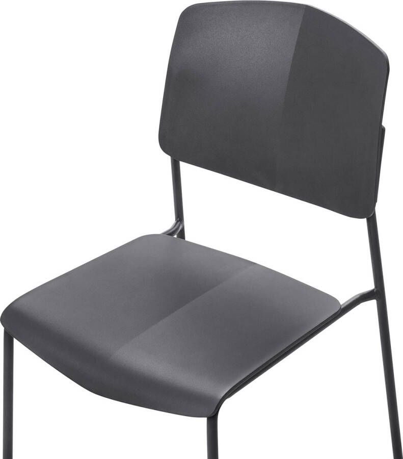 Beliani ASTORIA Set of 4 Chairs Zwart Synthetisch materiaal