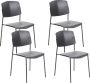 Beliani ASTORIA Set of 4 Chairs Zwart Synthetisch materiaal - Thumbnail 1