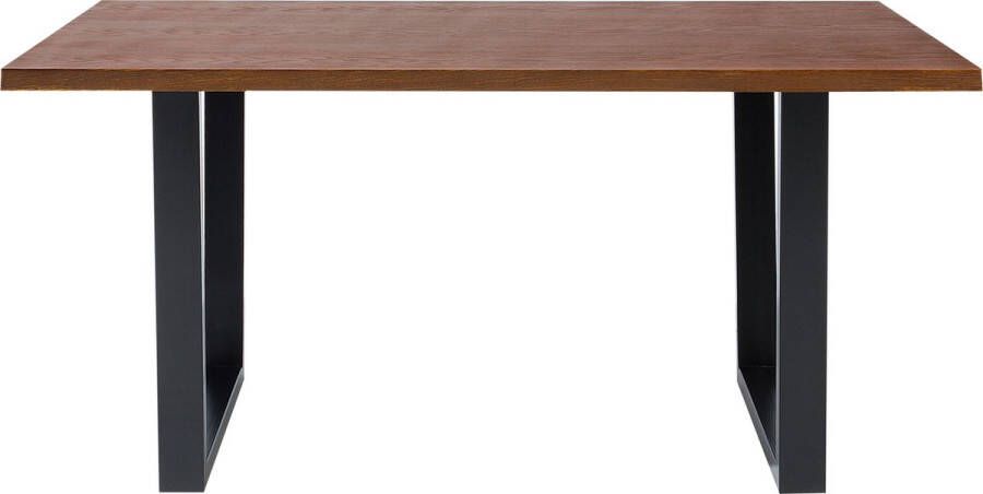 Beliani AUSTIN Eettafel Donkere houtkleur 90 x 160 cm MDF