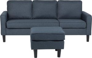 Beliani AVESTA Three Seater Sofa Grijs Polyester