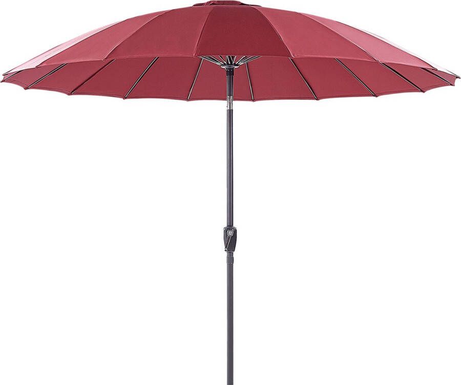 Beliani Baia Marktscherm-rood-polyester