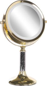 Beliani BAIXAS make-up spiegel Goud IJzer
