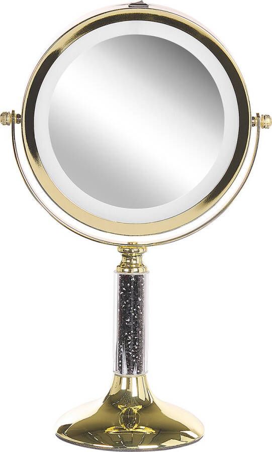 Beliani BAIXAS Make-up spiegel-Goud-Glas IJzer