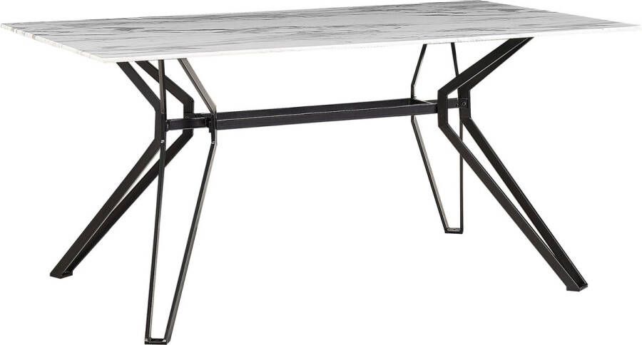 Beliani BALLINA Eettafel Wit 90 x 160 cm Veiligheidsglas