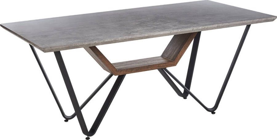 Beliani BANDURA Eettafel Betonlook Zwart MDF