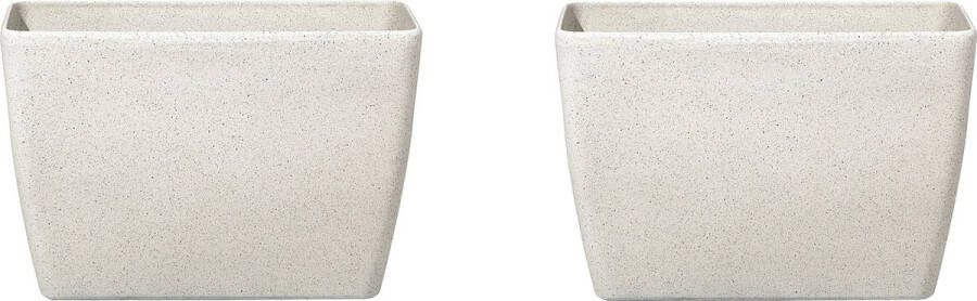 Beliani Baris Plantenbak Voor Buiten-beige-stenenmix