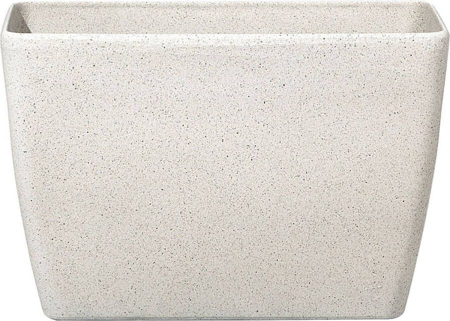 Beliani Baris Plantenbak Voor Buiten-beige-stenenmix