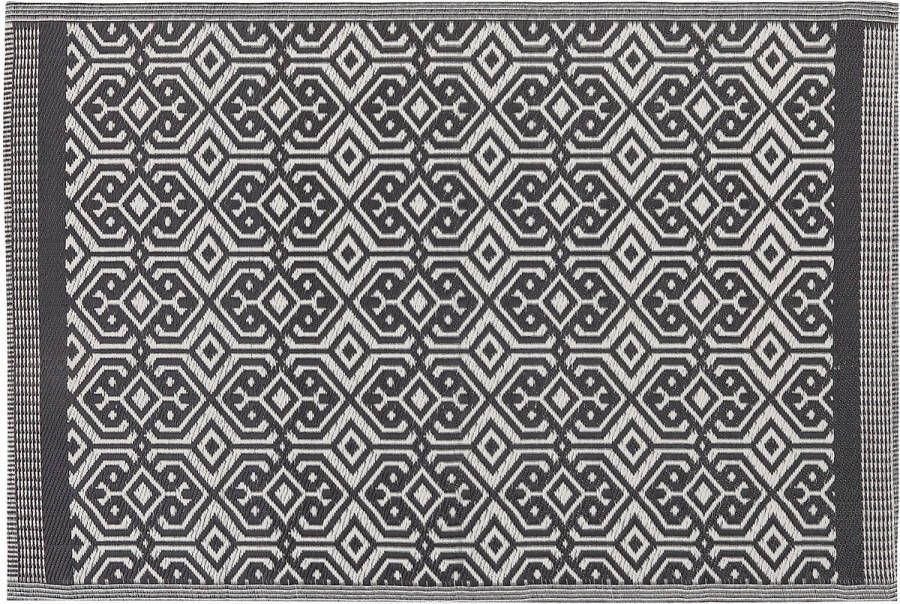 Beliani BARMER Outdoor kleed Zwart 120 x 180 cm Polypropyleen