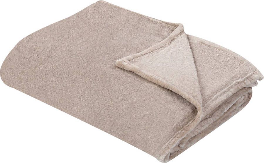 Beliani BAYBURT Deken Beige 200 x 220 cm Polyester