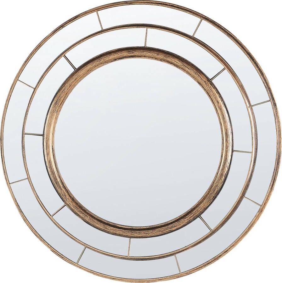 Beliani BELCHITE Decoratieve Spiegel-Goud-Synthetisch materiaal Glas