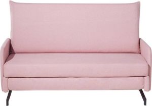 Beliani Belfast Slaapbank-roze-polyester
