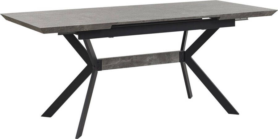 Beliani BENSON Uitschuifbare eettafel Grijs 80 x 140 180 cm MDF