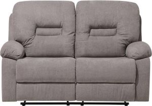 Beliani BERGEN Two Seater Sofa Beige Polyester