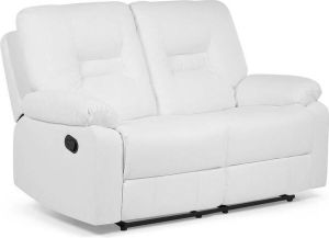 Beliani BERGEN Two Seater Sofa Wit Kunstleer