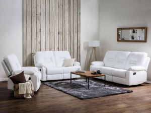 Beliani BERGEN Living Room Set Wit Kunstleer