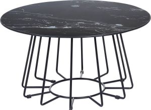 Beliani BERNIE Salontafel Zwart Veiligheidsglas